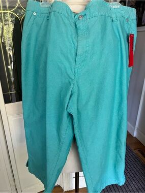 Levi’s Vintage Y2K Aqua Capri Crop Pants Plus Size 22 NWT